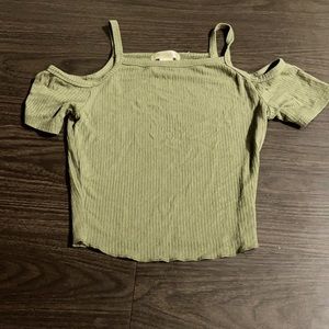 Olive Green Off Shoulder Tank